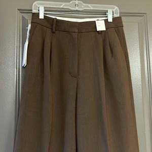 Aritzia Wilfred Effortless Pant, Heather rich cocoa size 8